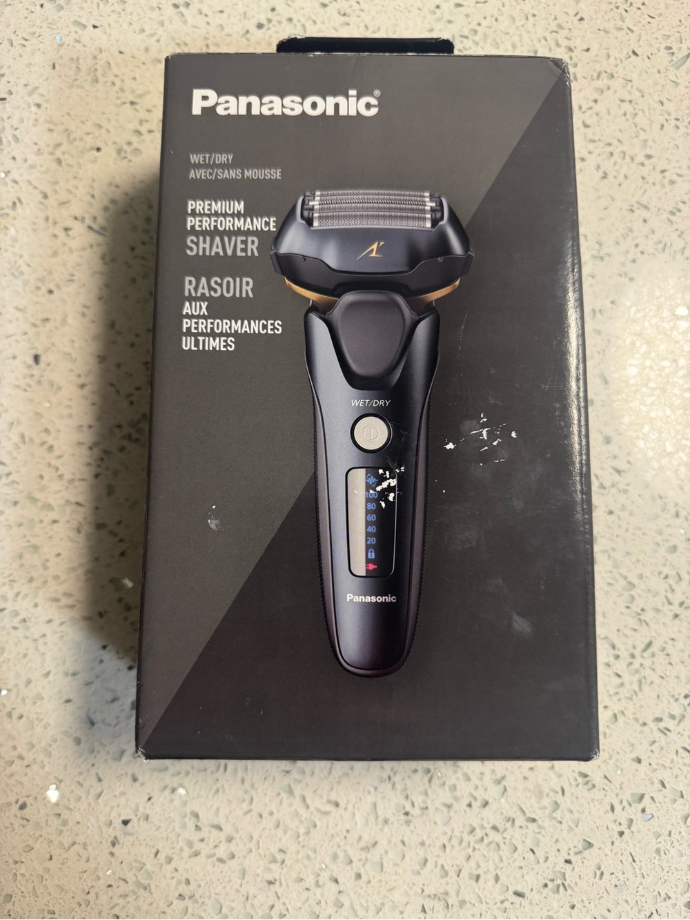 Panasonic Black and Gold Wet/Dry Electric Shaver